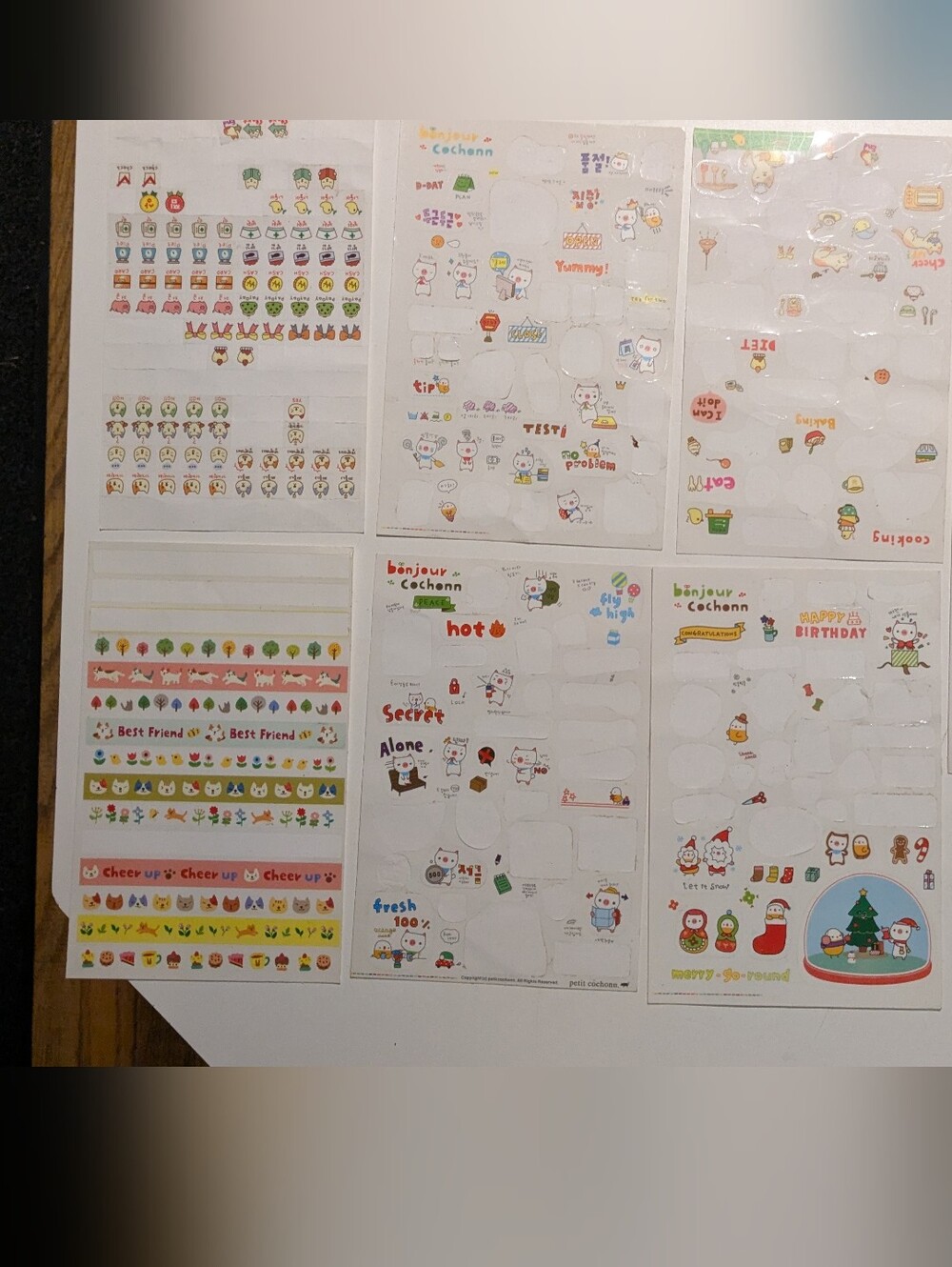 Petit Cochonn Sticker Sheets Collectibles Pet School Themed